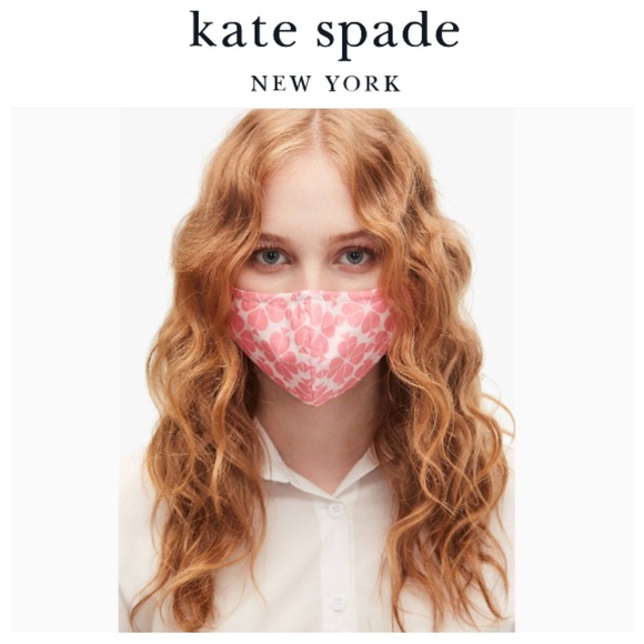 KATE SPADE PICTURE DOT AND SPADE FLOWER NON MEDICAL MASK SET NWT - Picture 2 of 12